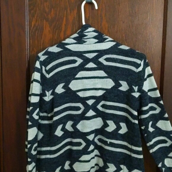 64 Sixty Five Mohair Blend Long Sleeve Open Front Boho Aztec Cardigan Size Med - Picture 7 of 10